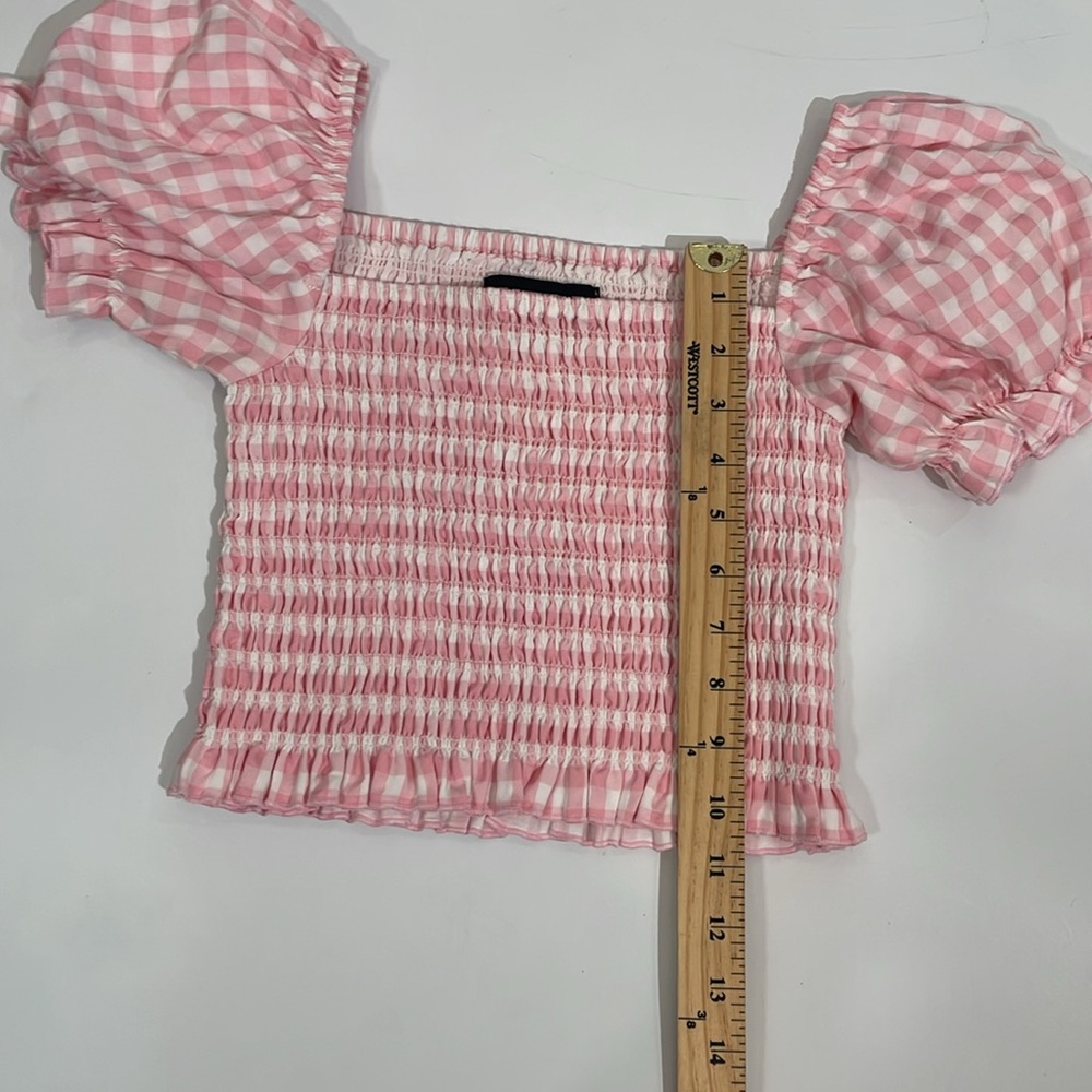 Katie J NYC Girl’s Marlee Smocked Top Puff Sleeve Size XL EUC - Picture 6 of 12